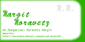 margit moravetz business card